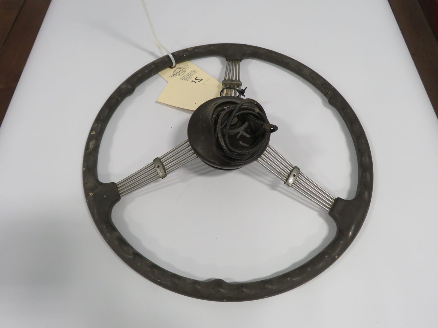 1937 Ford Banjo Steering Wheel w/Horn Button - Image 2