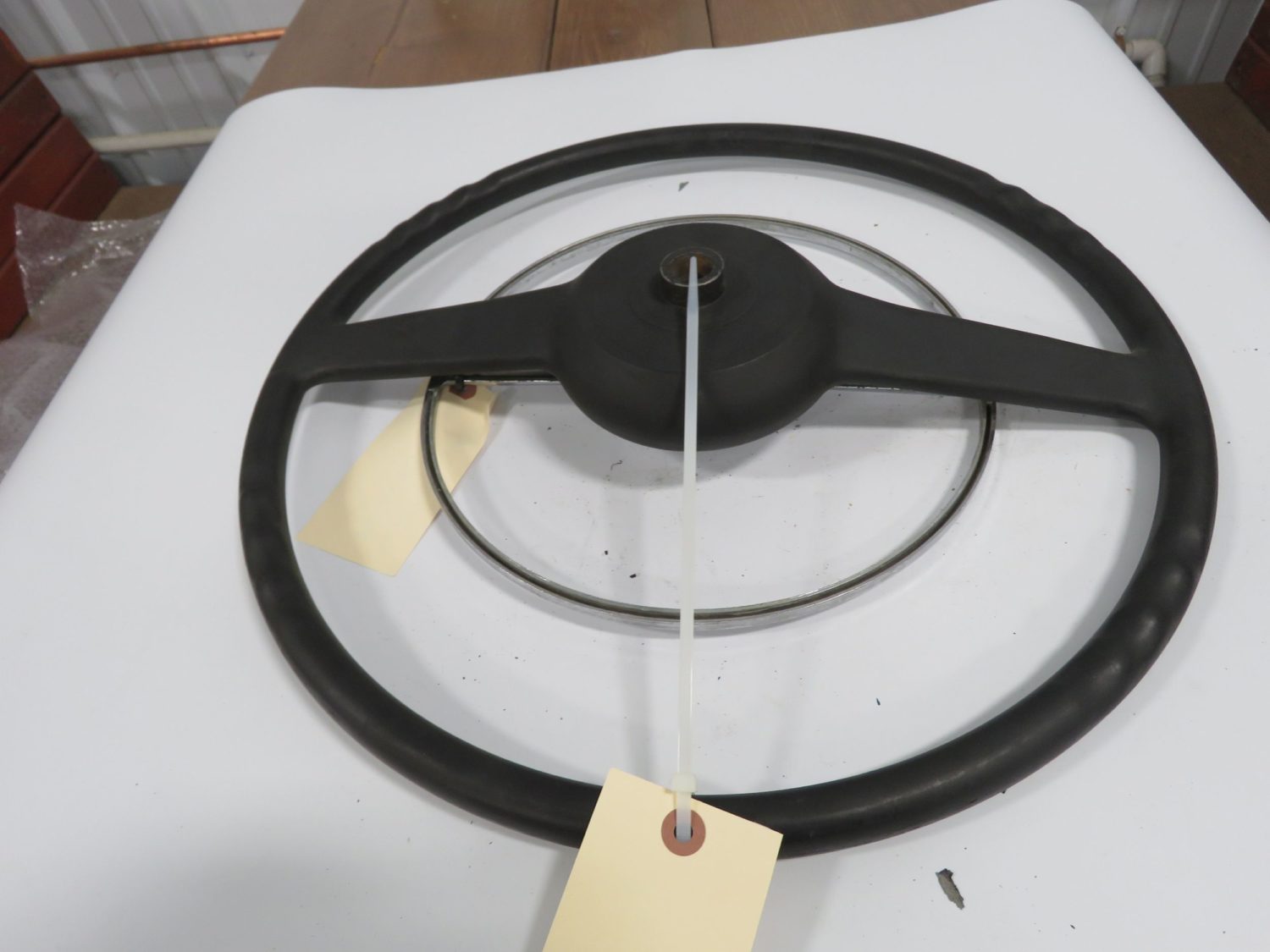 1946 Ford Deluxe Steering Wheel w/Horn ring Repop - Image 2
