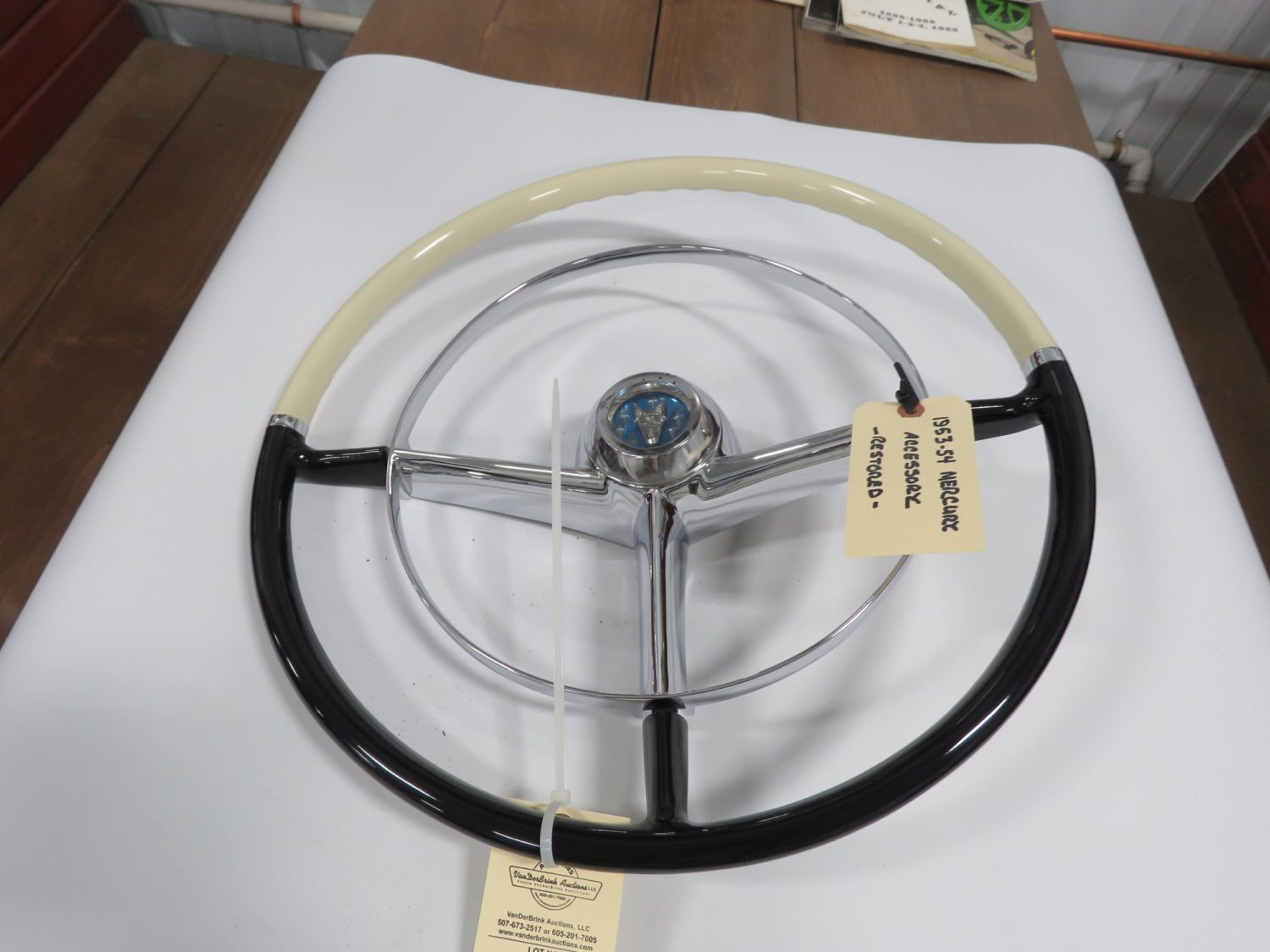 1953-54 Mercury Accessory Steering Wheel w/horn ring - Image 1